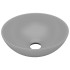 Lavabo de cuarto de baño redondo cerámica gris
