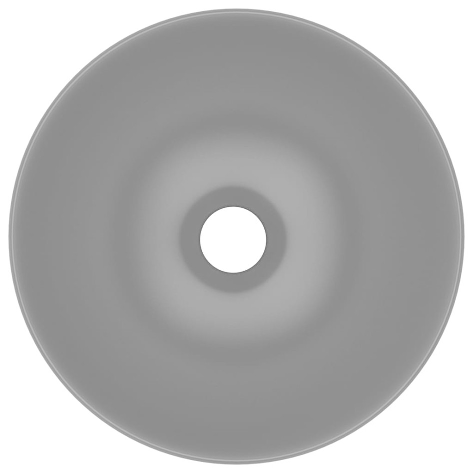 Lavabo de cuarto de baño redondo cerámica gris