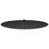 Cabezal de ducha efecto lluvia acero inox redondo negro 50
