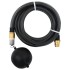 Manguera de succión con conectores de latón PVC negro 29 mm 3