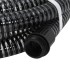 Manguera de succión con conectores de latón PVC negro 29 mm 3
