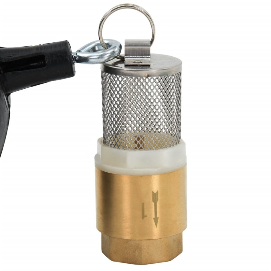 Manguera de succión con conectores de latón PVC negro 29 mm 3