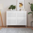 Puerta de armario lamas 4 uds madera pino blanco 39,5x59,4 cm