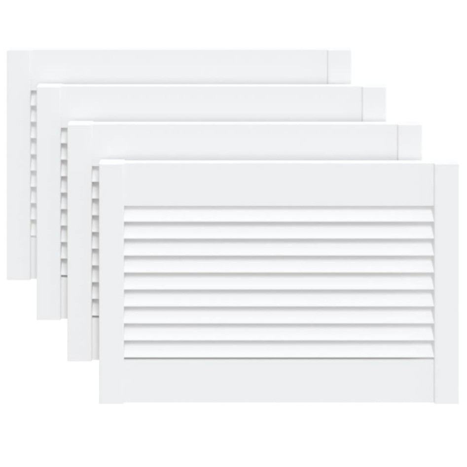 Puerta de armario lamas 4 uds madera pino blanco 39,5x59,4