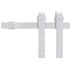 Kit herrajes para puertas correderas de acero blanco 183