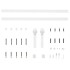 Kit herrajes para puertas correderas de acero blanco 183