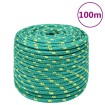 Cuerda de barco polipropileno verde 12 mm 100 m