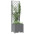 Jardinera con enrejado PP gris claro 40x40x136