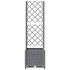 Jardinera con enrejado PP gris claro 40x40x136