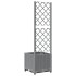 Jardinera con enrejado PP gris claro 40x40x136