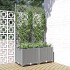 Jardinera con enrejado PP gris claro 80x40x136