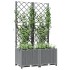Jardinera con enrejado PP gris claro 80x40x136
