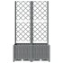 Jardinera con enrejado PP gris claro 80x40x136