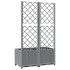 Jardinera con enrejado PP gris claro 80x40x136