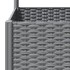 Jardinera con enrejado PP gris claro 80x40x136