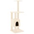 Rascador para gatos con postes de sisal color crema 104