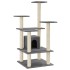 Rascador para gatos con postes de sisal gris oscuro 110