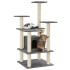 Rascador para gatos con postes de sisal gris oscuro 110