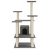 Rascador para gatos con postes de sisal gris oscuro 110