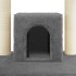 Rascador para gatos con postes de sisal gris oscuro 110