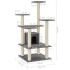 Rascador para gatos con postes de sisal gris oscuro 110