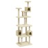 Rascador para gatos con postes de sisal crema 188