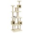 Rascador para gatos con postes de sisal crema 188