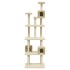 Rascador para gatos con postes de sisal crema 188