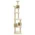 Rascador para gatos con postes de sisal crema 188