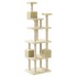 Rascador para gatos con postes de sisal crema 188