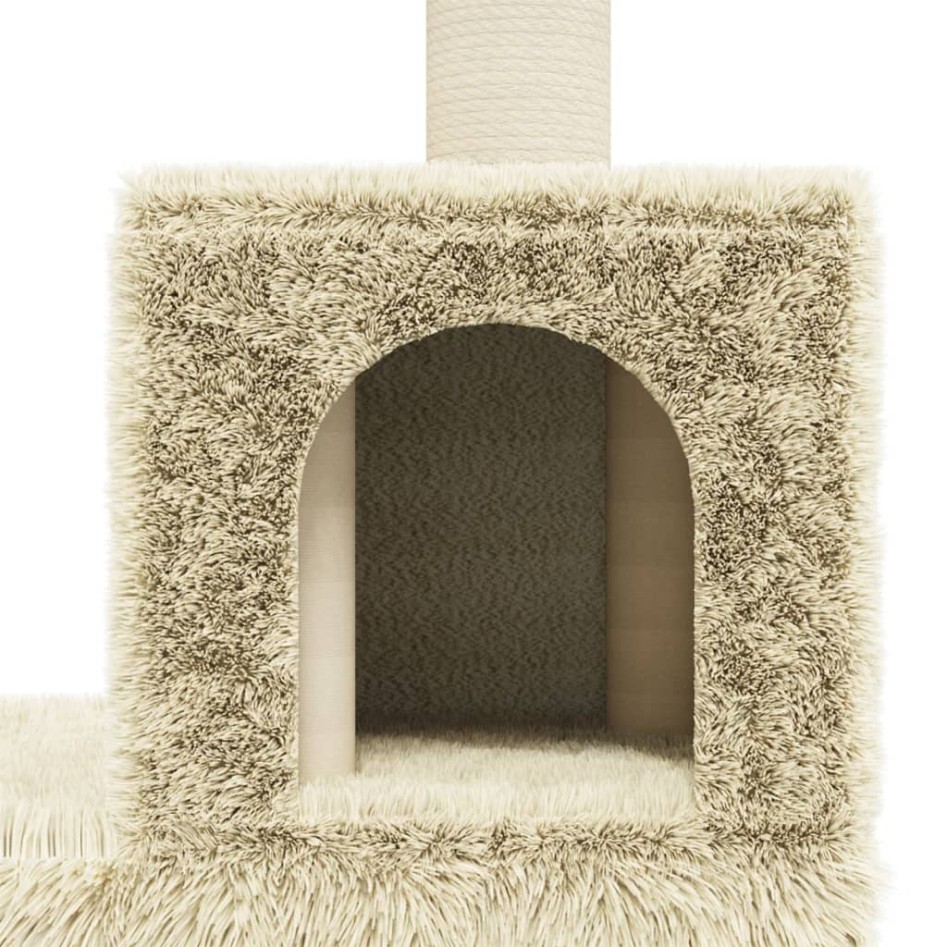 Rascador para gatos con postes de sisal crema 188