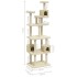 Rascador para gatos con postes de sisal crema 188