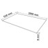 Tablero de mesa de cristal templado cuadrado 1000x620