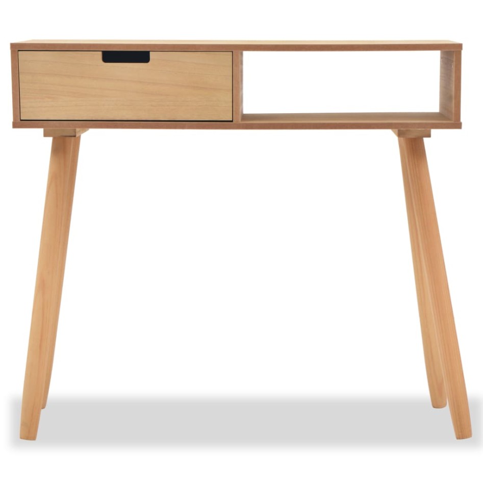 Mesa consola de madera maciza de pino 80x30x72 cm