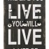 Perchero de pared LOVE LIFE con 6 ganchos 120x40
