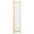 Biombo divisor de 4 paneles de tela color crema 160x170x4