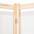 Biombo divisor de 4 paneles de tela color crema 160x170x4
