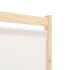 Biombo divisor de 4 paneles de tela color crema 160x170x4