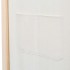 Biombo divisor de 4 paneles de tela color crema 160x170x4
