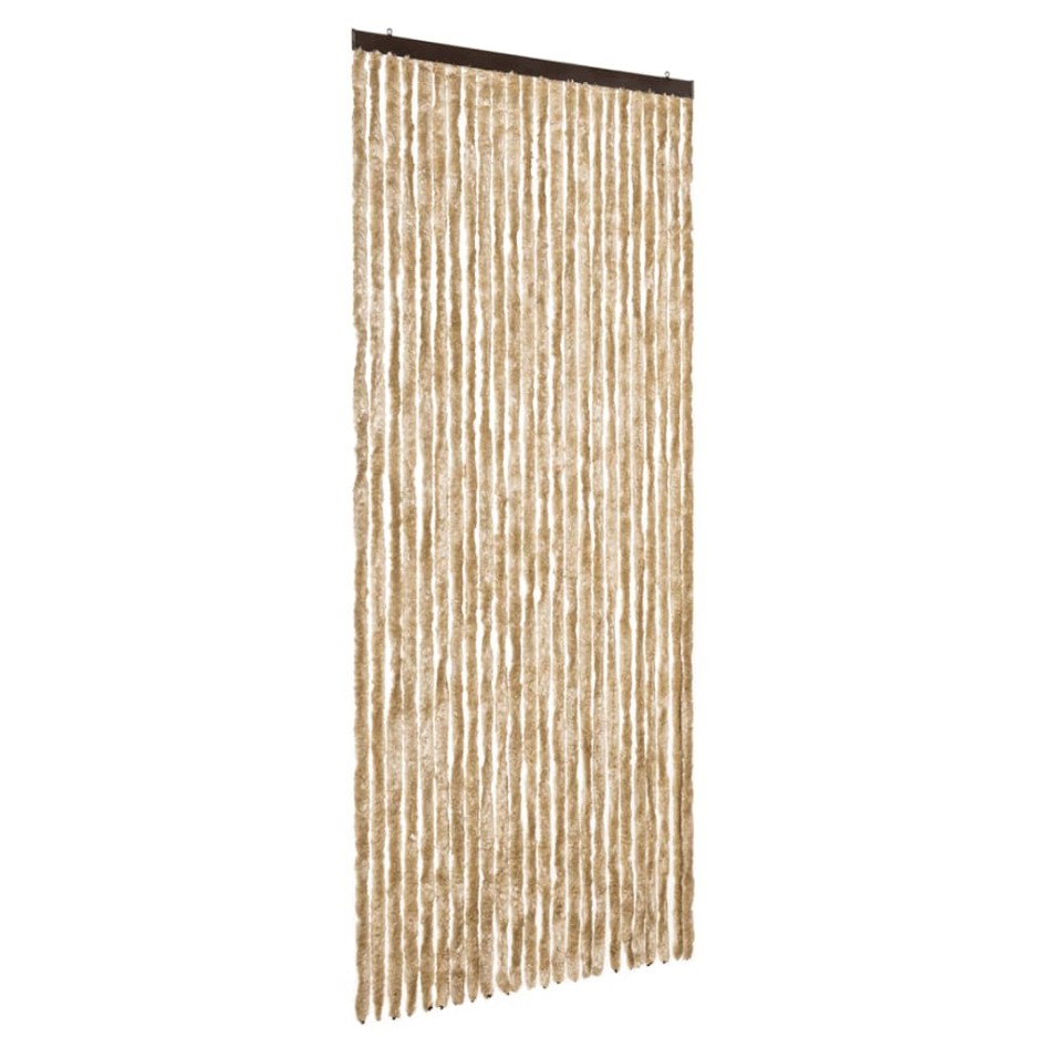 Cortina mosquitera de chenilla beige 100x220