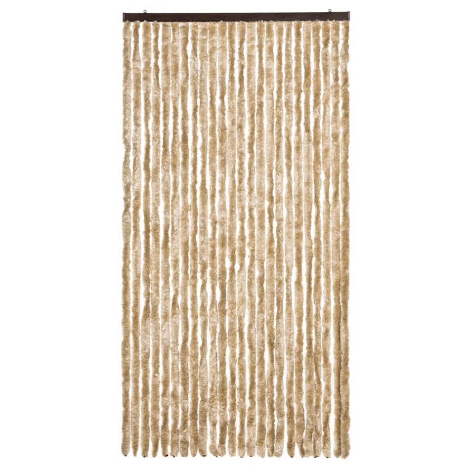 Cortina mosquitera de chenilla beige 100x220
