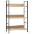 Estantería de 3 niveles madera ingeniería roble 60x27,6x90,5