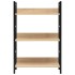 Estantería de 3 niveles madera ingeniería roble 60x27,6x90,5