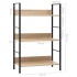 Estantería de 3 niveles madera ingeniería roble 60x27,6x90,5
