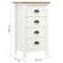 Mesita de noche Hill madera maciza de pino blanco 46x35x49,5