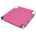 Tumbona plegable con cojín para la cabeza acero rosa