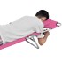 Tumbona plegable con cojín para la cabeza acero rosa
