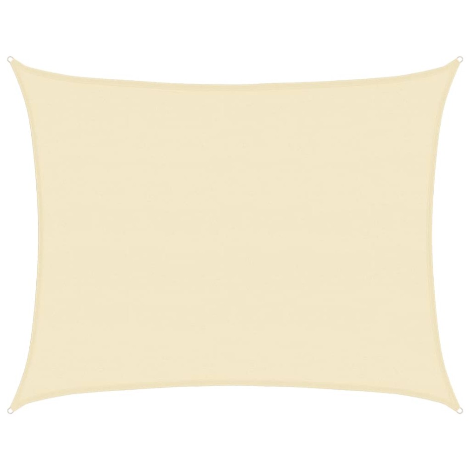 Toldo de vela crema HDPE 160 g/m² 6x8