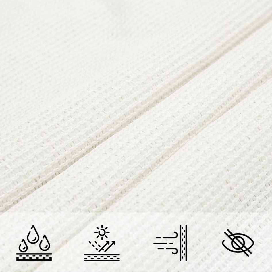 Toldo de vela blanco HDPE 160 g/m² 4x7