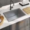 Fregadero de cocina hecho a mano acero inoxidable